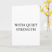 With Quiet Strength – MinimaliFolded Greeting Card Kaart (Gele Bloem)