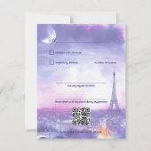 With Song Request Amour Éternel RSVP Card (Achterkant)