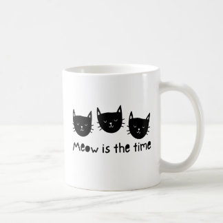 With the quote "Meow is the time" Koffiemok