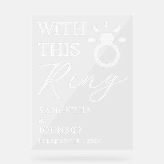 With This Ring Personalized Wedding (Recto)