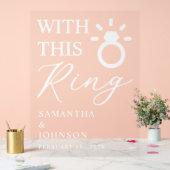 With This Ring Personalized Wedding Acryl Bord (Huwelijk)