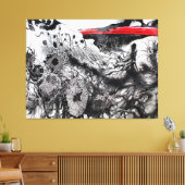 Withering Fields of the Crimson Dusk Canvas Afdruk (Insitu (Woonkamer))