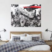 Withering Fields of the Crimson Dusk Canvas Afdruk (Insitu (Slaapkamer))