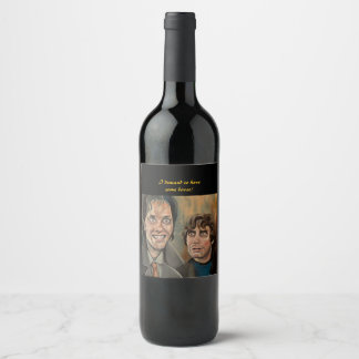 Withnail And I wijnfleslabel met citaat Wijn Etiket
