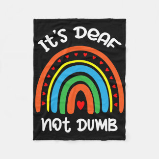 Without Hearing - Deaf - Unable To Hear - Deaf Awa Fleece Deken