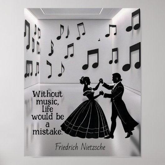 Without music life would be a mistake  poster (Voorkant)
