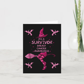 Witje Im a Survivor Halloween Breast Cancer Awaren Kaart