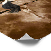 Witje op Broomstick poster (Hoek)