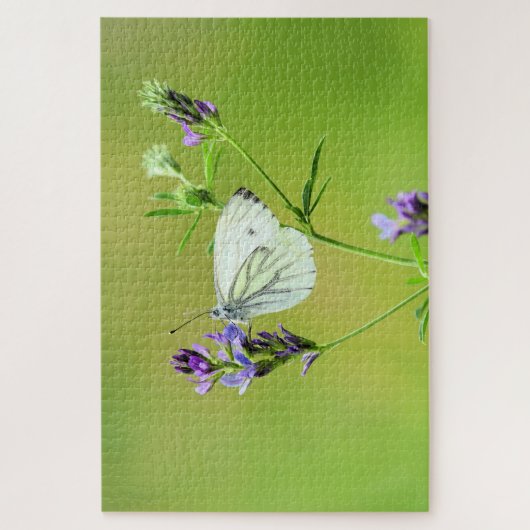Witje vlinder legpuzzel (Verticaal)