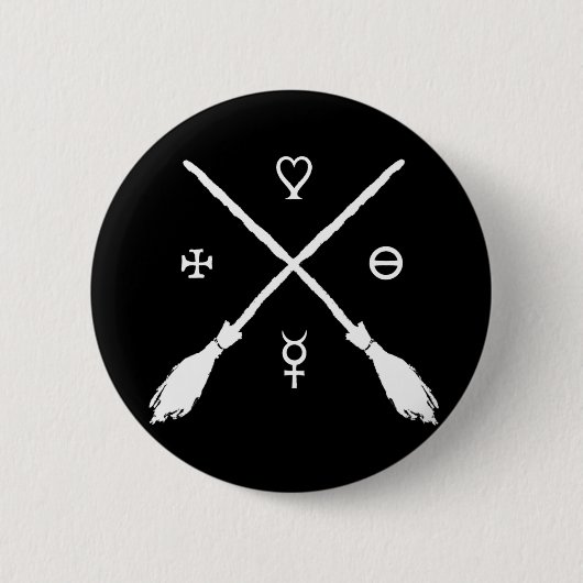 Witkerij Ronde Button 5,7 Cm (Voorkant)