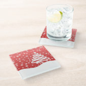 Witkerst Glazen Onderzetter (Schuin)