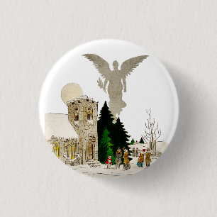 Witkerst Ronde Button 3,2 Cm