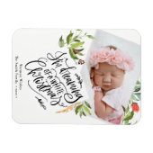 Witkerst | Waterverf Foliage Christams Magneet (Horizontaal)