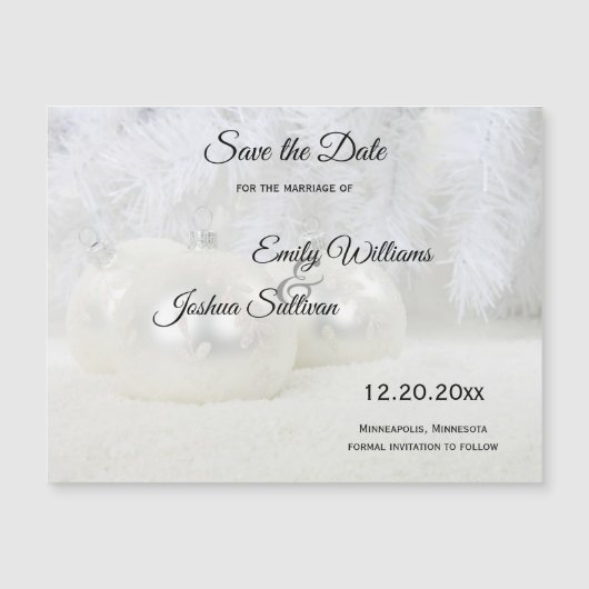 Witkerst | Winter Wedding Save the Date (Voorkant)