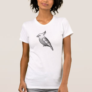 Witmasker Tekenfilm Kaketoe Papegaai Vogel T-shirt
