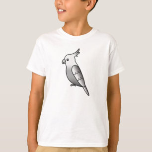 Witmasker Tekenfilm Kaketoe Papegaai Vogel T-shirt
