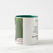 Witoorige Hummingbird Mok, met de linkerzijde Tweekleurige Koffiemok (Center)