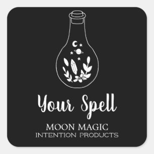 Witscooter Potion Bottle Black Stickers