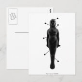 Witscooters: Pin Poppet Doll Vrouw Briefkaart (Voorkant / Achterkant)