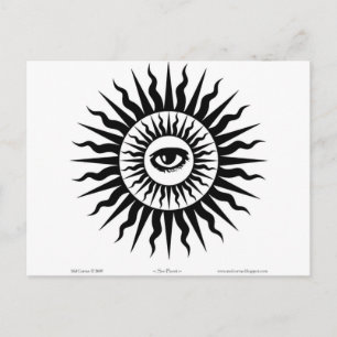 Witscooters: Sunburst: Oog Briefkaart