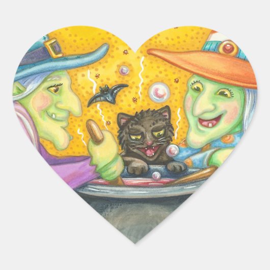 WITSERSE ZISTERS EN ZWARTE KAT-STICKERS — Hartblad Hart Sticker (Voorkant)