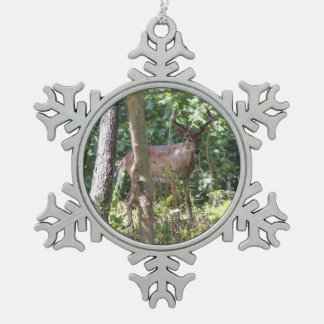 Witstaarster Tin Sneeuwvlok Ornament