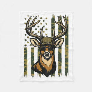 Witstaart Hert Jongens Hertenjacht Camo Amerika Fleece Deken