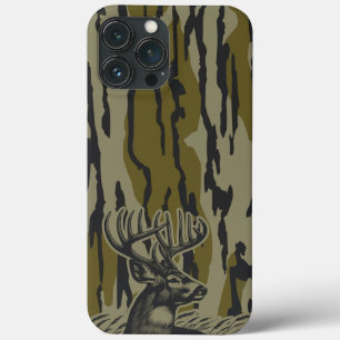 Witstaart Hertenjacht Camo: Vertical Bark Timber iPhone 13 Pro Max Hoesje