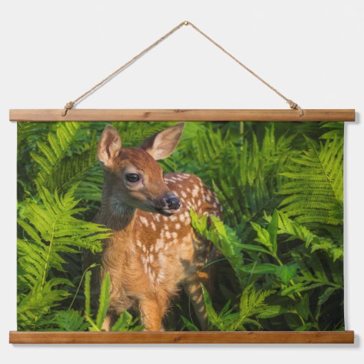 Witstaartdeer Fawn | Minnesota Hangend Wandkleed (Voorkant)