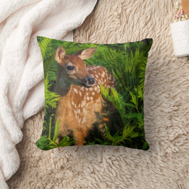 Witstaartdeer Fawn | Minnesota Kussen (Deken)