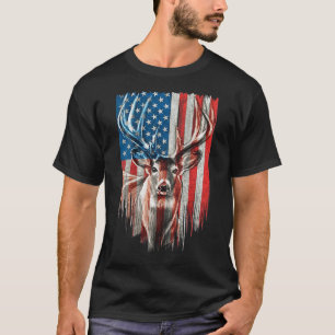 Witstaarthert Jagen Amerikaanse Camouflage US T-shirt