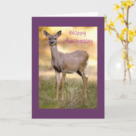 Witstaarthert, Jubileum Kaart (Gele Bloem)