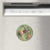 Witstaarthert met Fawn Magneet (Insitu (Vaatwasser))