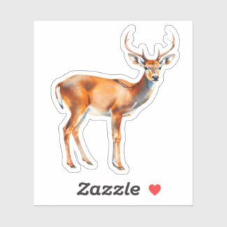 Witstaarthert Sticker