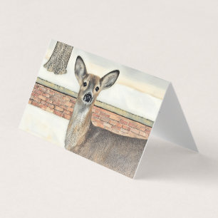 Witstaartherten in de sneeuw kaart