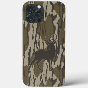 Witstaartherten jacht camouflage: Vertical Bark Ti iPhone 13 Pro Max Hoesje