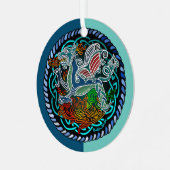 Witstaartkolibrie Metalen Ornament (Voorkant links)