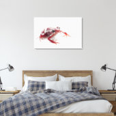 Witstremde gif Dart Kikker 2 Canvas Afdruk (Insitu (Slaapkamer))