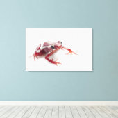 Witstremde gif Dart Kikker 2 Canvas Afdruk (Insitu (Houten vloer))