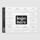 Witte 2026 Zakelijke Logo Magnetische Kalender (Voorkant)