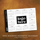 Witte 2026 Zakelijke Logo Magnetische Kalender