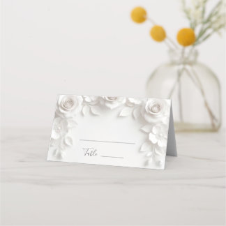 Witte 3D-bloemen Gebogen Trouwen