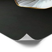 Witte 3d bloemen poster (Hoek)