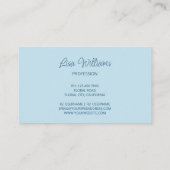 Witte 3D eenvoudige bloemen Visitekaartje (Achterkant)