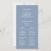 Witte 3D Rozen Stofblauw | Trouwprogramma (Achterkant)