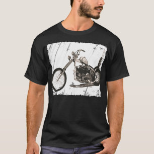 Witte aangepaste motorfiets t-shirt