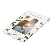 witte aanjager Botanische foto Sla de datum op Magneet (Linkerzijde)