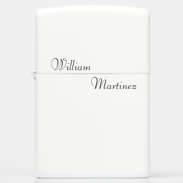 Witte aansteker met WILLIAM – Gepersonaliseerd cad (Voorkant)