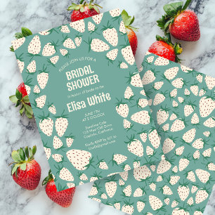 Witte Aardbei Pineberry CUSTOM Vrijgezellenfeest Kaart