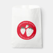 Witte Aardbei Pineberry VRIJGEZELLENFEEST Custom Bedankzakje (Voorkant)